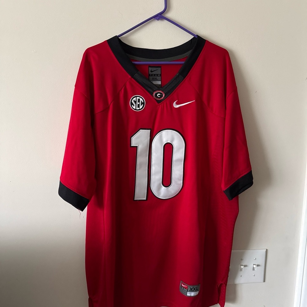 Nike Red and Black Men's Jersey
